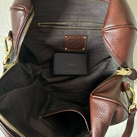 Authentic Prada Two-Tone Leather Satchel - Picture 9 of 9